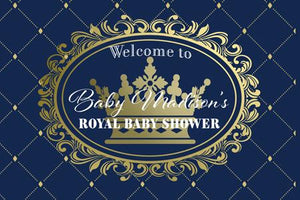 Blue Crown Welcome Sign