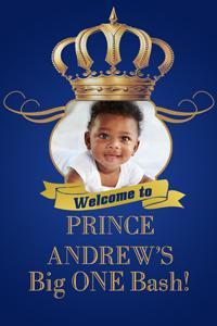 Blue and Gold Crown Yard Sign