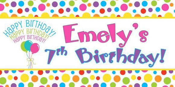 Colorful Dots Birthday Banner