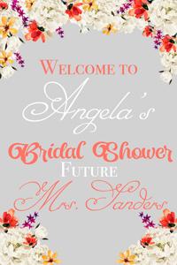 Flower Border Welcome Sign
