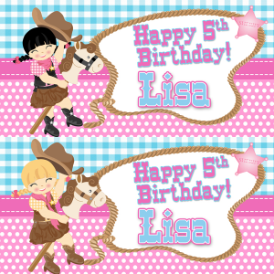 Little Cowgirl Birthday Banner