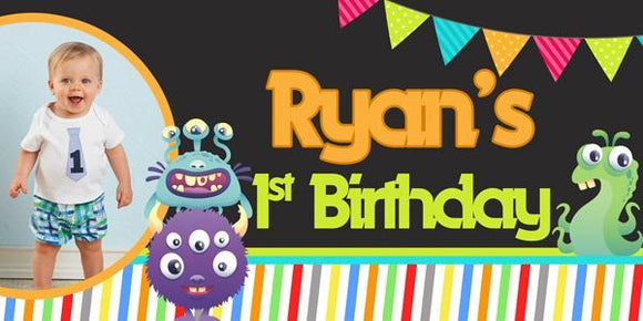 Little Monsters Birthday Banner