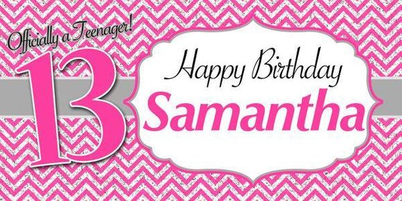 Officially a Teenager Birthday Banner