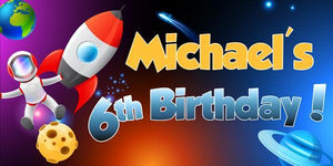 Outer Space Birthday Banner