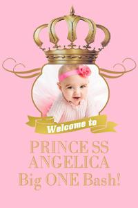 Pink with Gold Crown Yard Sign