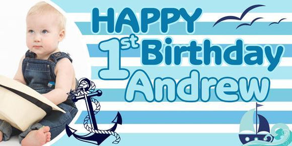 Sea Anchor Birthday Banner