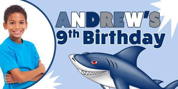 Shark Birthday Banner