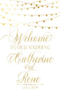 Simple Gold Welcome Sign