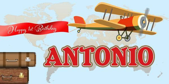 Small Airplane Birthday Banner
