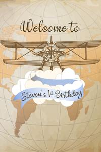 Small Airplane Welcome Sign