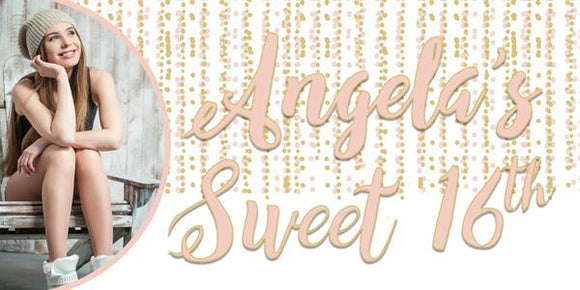 Sweet Sixteen Polka Dots Banner