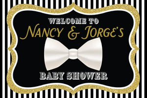 White Bow Tie Welcome Sign